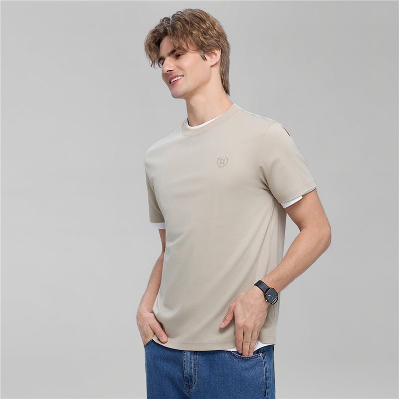 Men's Slim Fit Liquid Touch Cotton Crew Neck Tee
