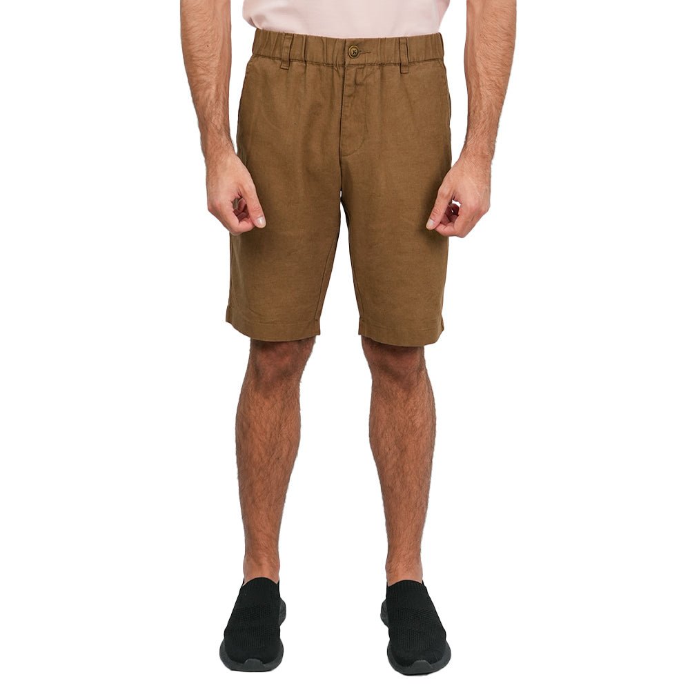 Men's Slim Linen Cotton Bermuda Shorts