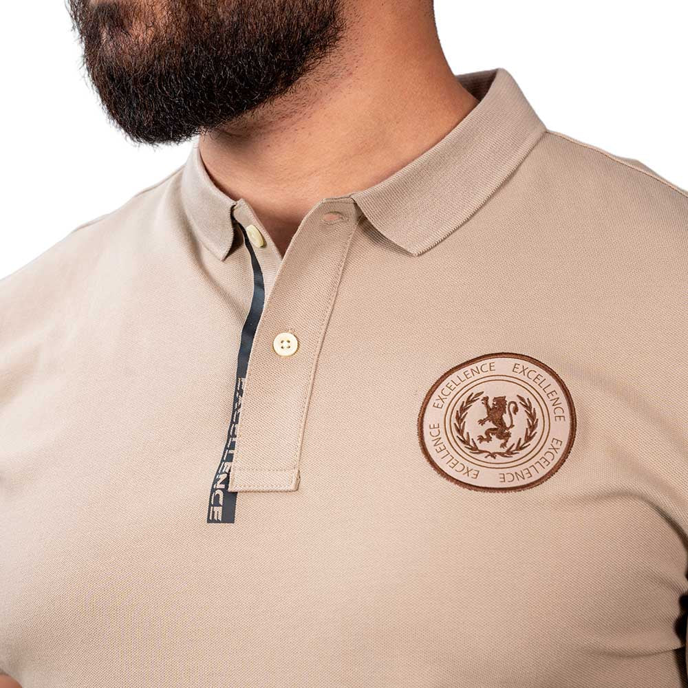 Men's Slim Fit Short Sleeve Polo With Embroidery