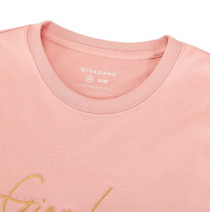 Men's Cotton Crewneck Tee With Signature Print