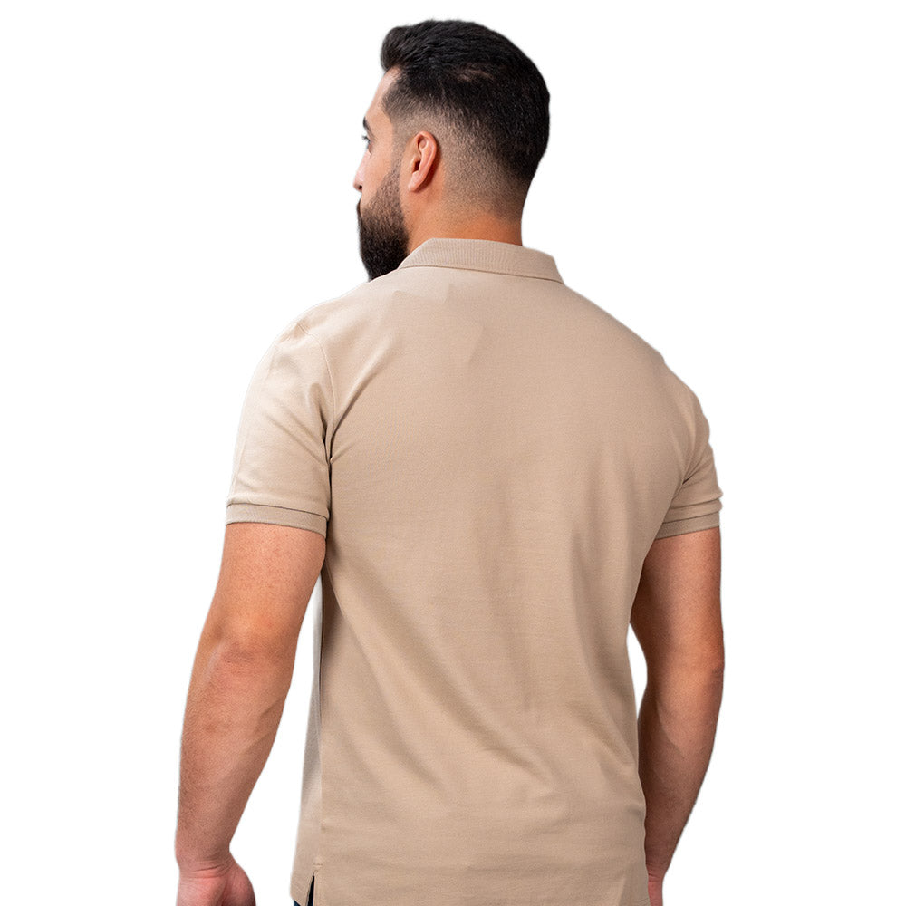 Men's Slim Fit Short Sleeve Polo With Embroidery