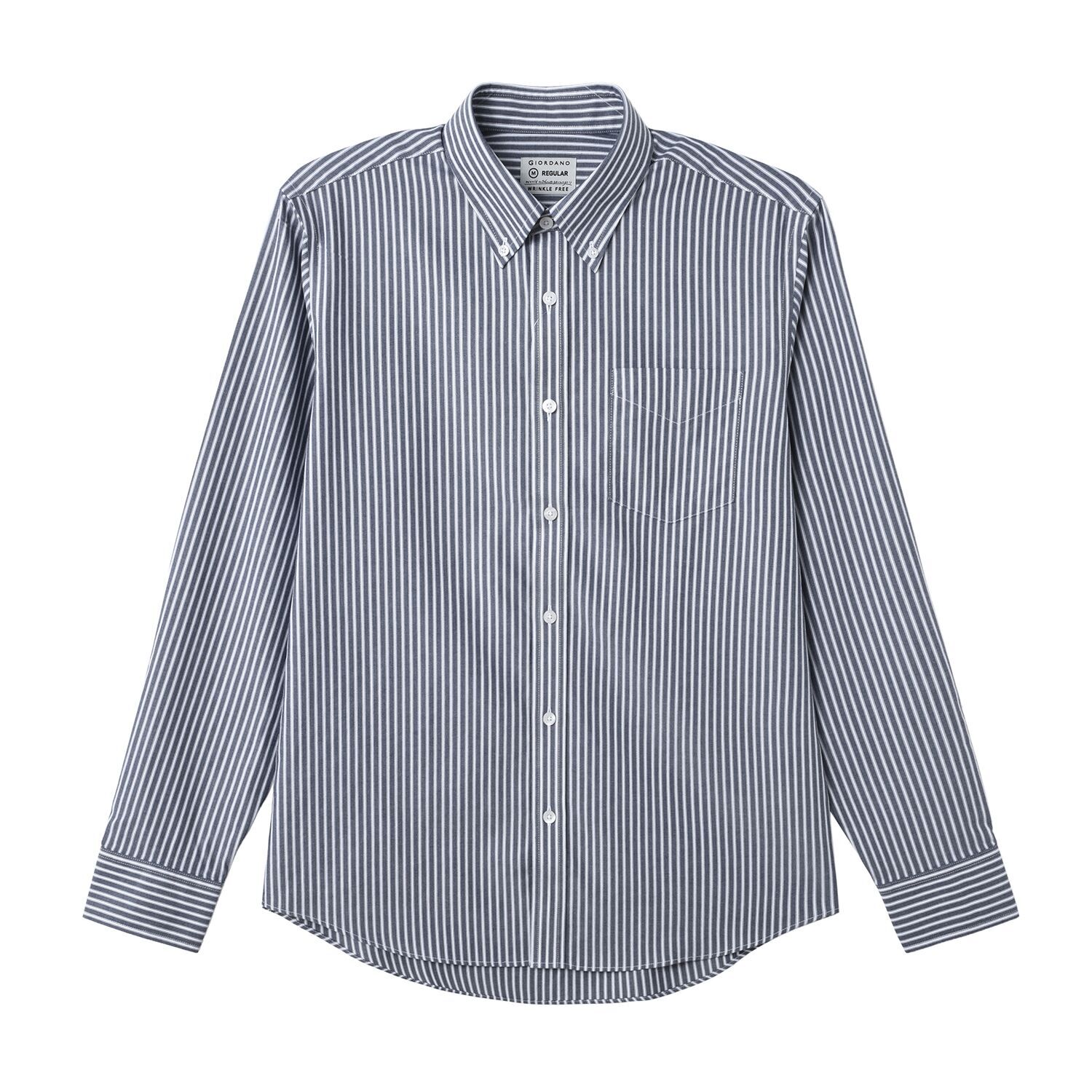 Men's Wrinkle-Free Long Sleeve Cotton Oxford Shirt