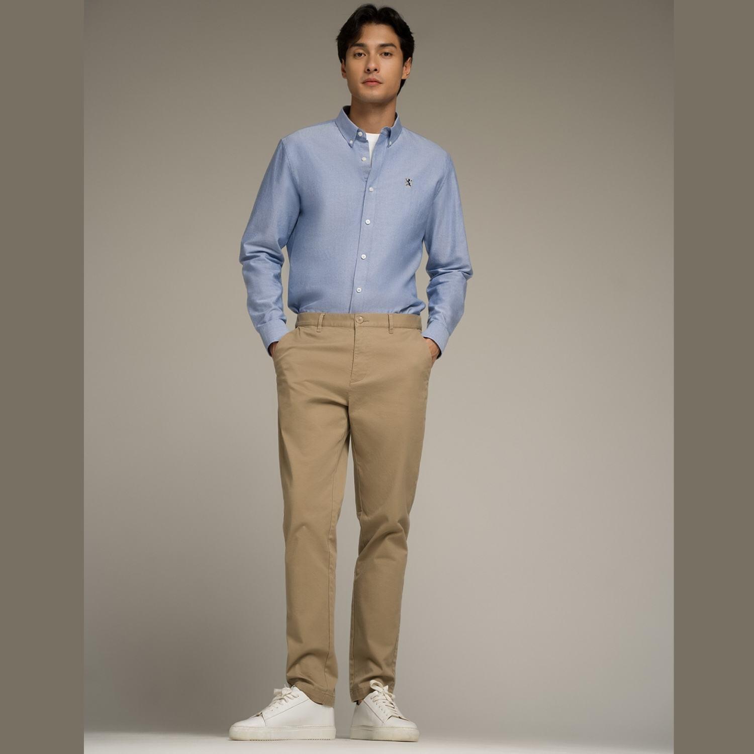 Cotton/Spandex Twill Mid Rise Regular Triple 2.0   Khaki