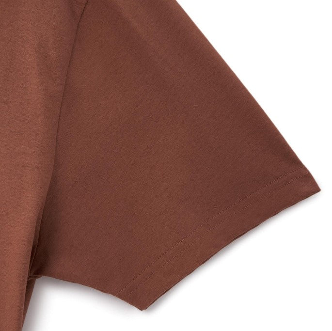 تي شيرت قطني جيرسي بطبعة نحيفة وأكمام قصيرة ورقبة دائرية