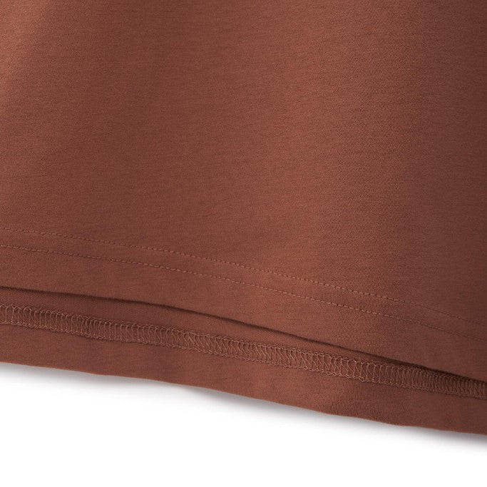 تي شيرت قطني جيرسي بطبعة نحيفة وأكمام قصيرة ورقبة دائرية