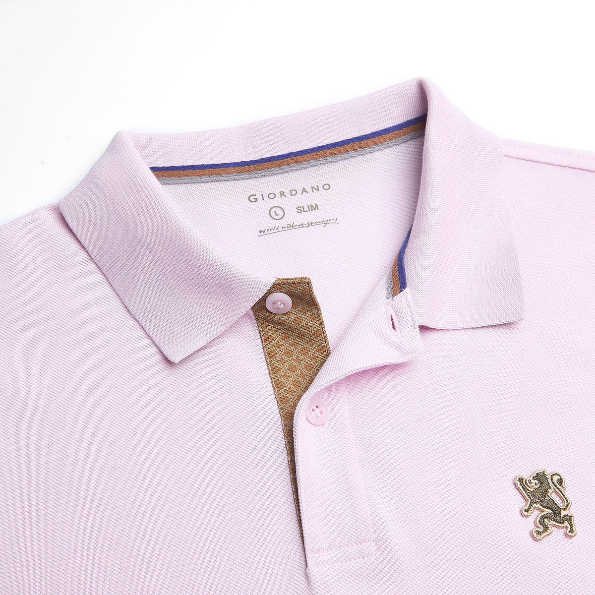 Men's Slim Fit Embroidered Solid Polo
