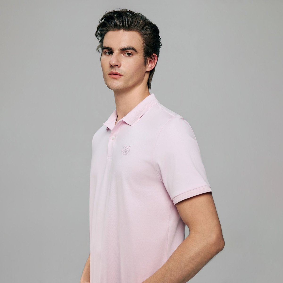 Men Slim Liquid Touch Cotton Polo Shirt