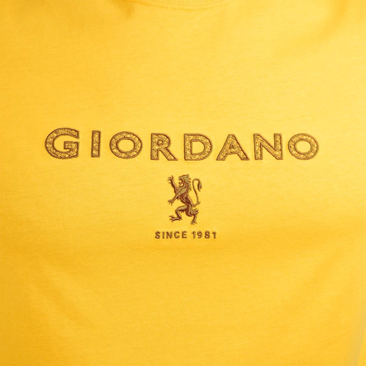 تي شيرت قطني جيرسي بطبعة نحيفة وأكمام قصيرة ورقبة دائرية