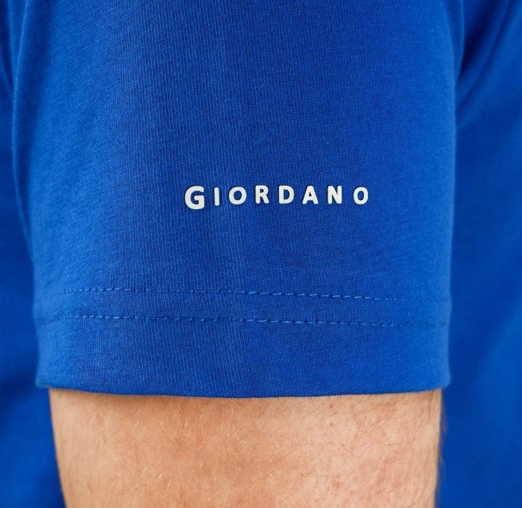 Men's Giordano Cotton Crewneck Slim Fit Tee - Short Sleeve