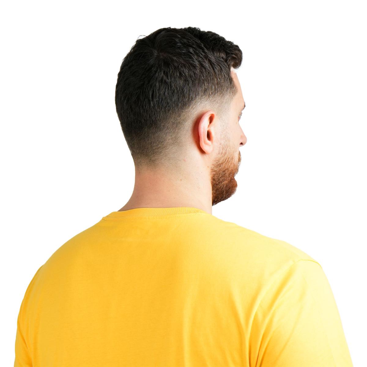 تي شيرت قطني جيرسي بطبعة نحيفة وأكمام قصيرة ورقبة دائرية