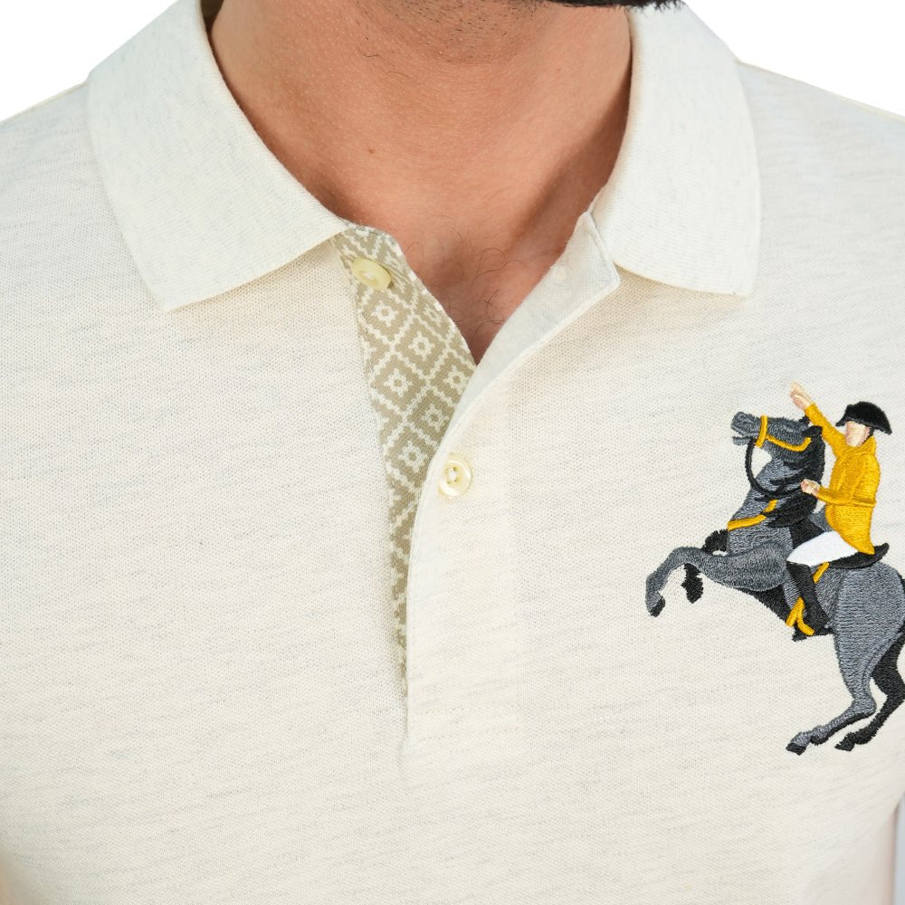 Men’s Slim Pique Polo with Napoleon Embroidery
