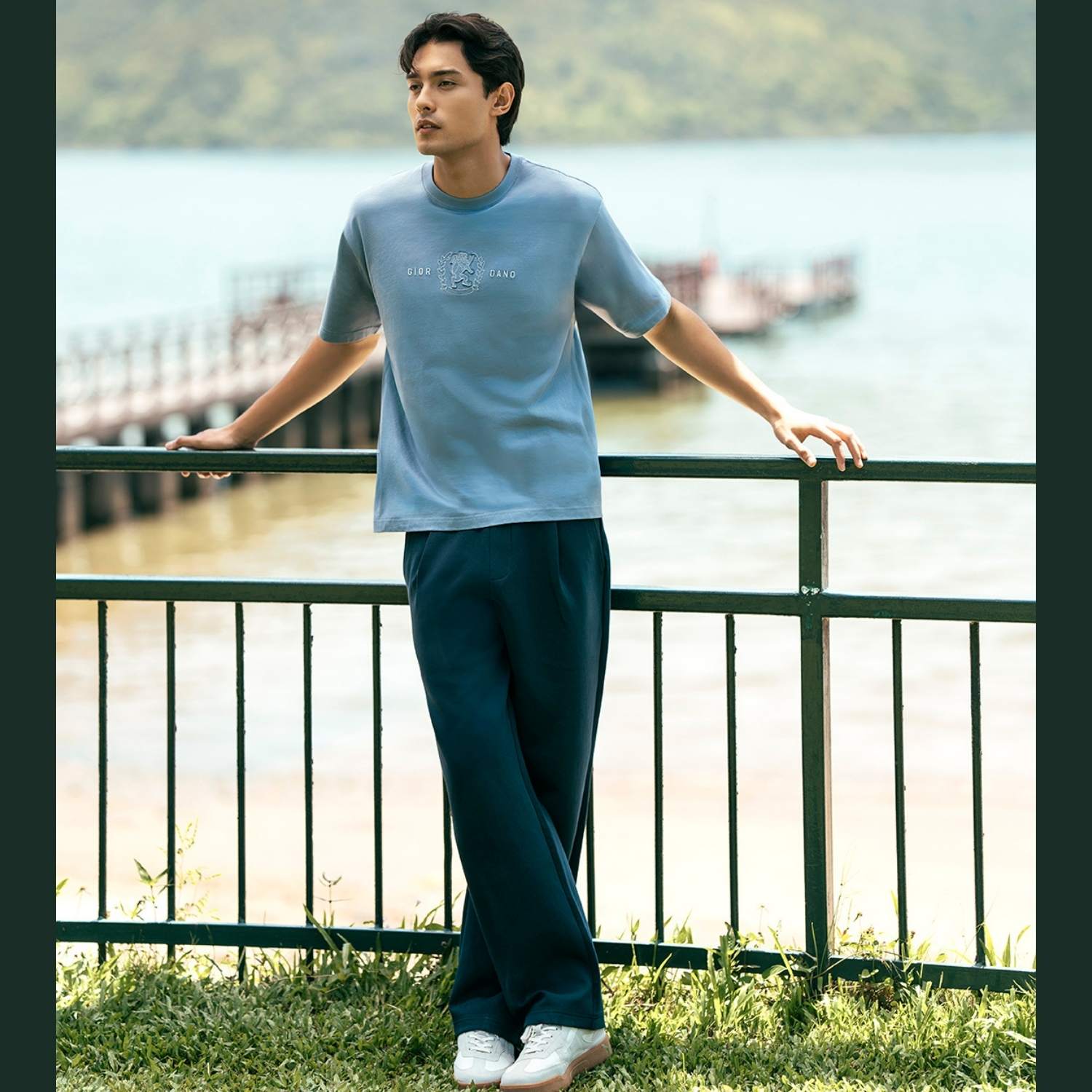 Men’S Relaxed Fit Cotton Jersey Crew Neck Print Tee