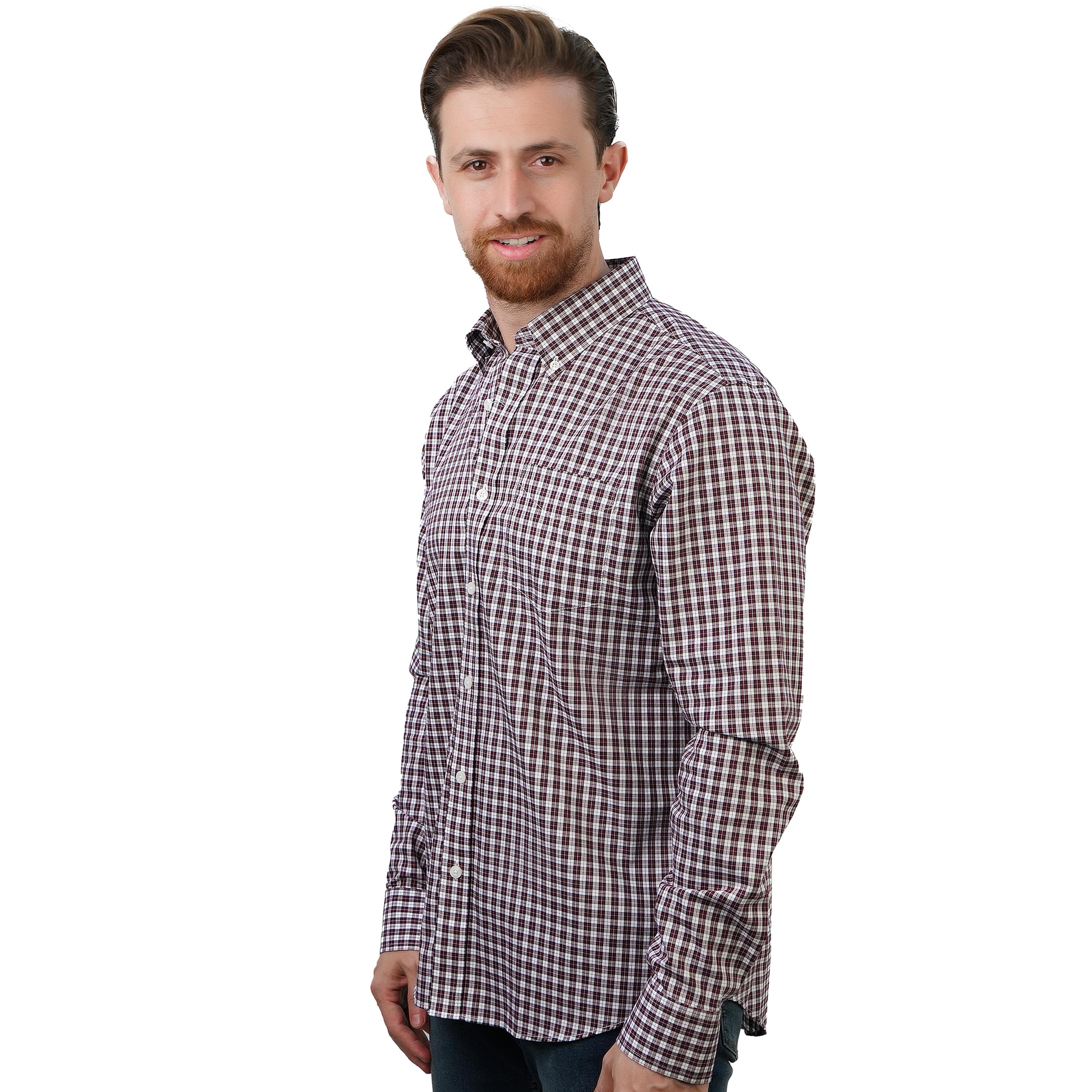 Men's Wrinkle-Free Long Sleeve Cotton Oxford Shirt
