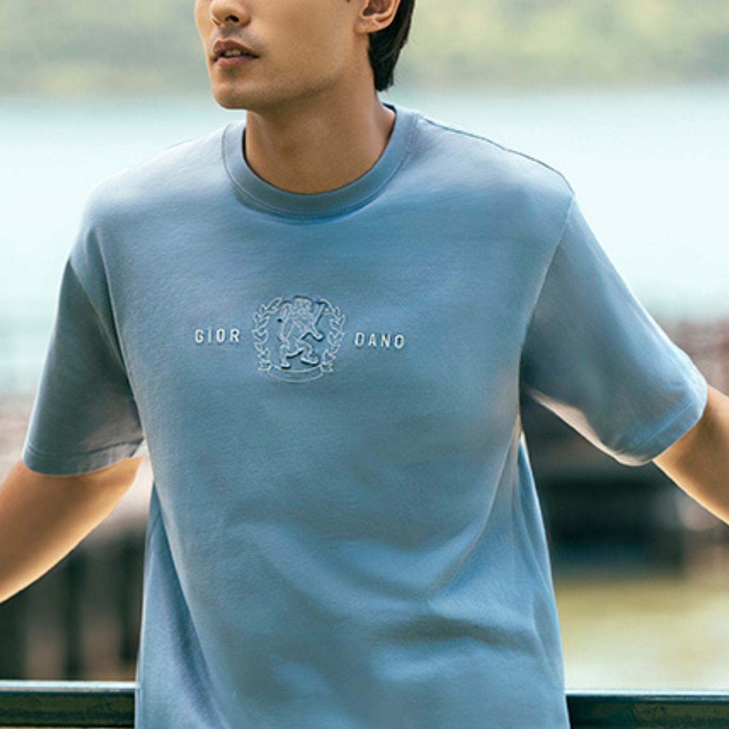 Men’S Relaxed Fit Cotton Jersey Crew Neck Print Tee