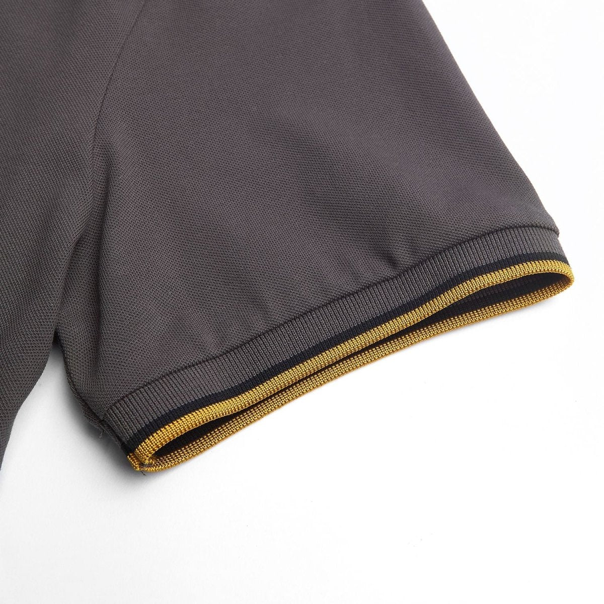 Men's Knit Collar Short Sleeve Slim Fit Embroidered Polo