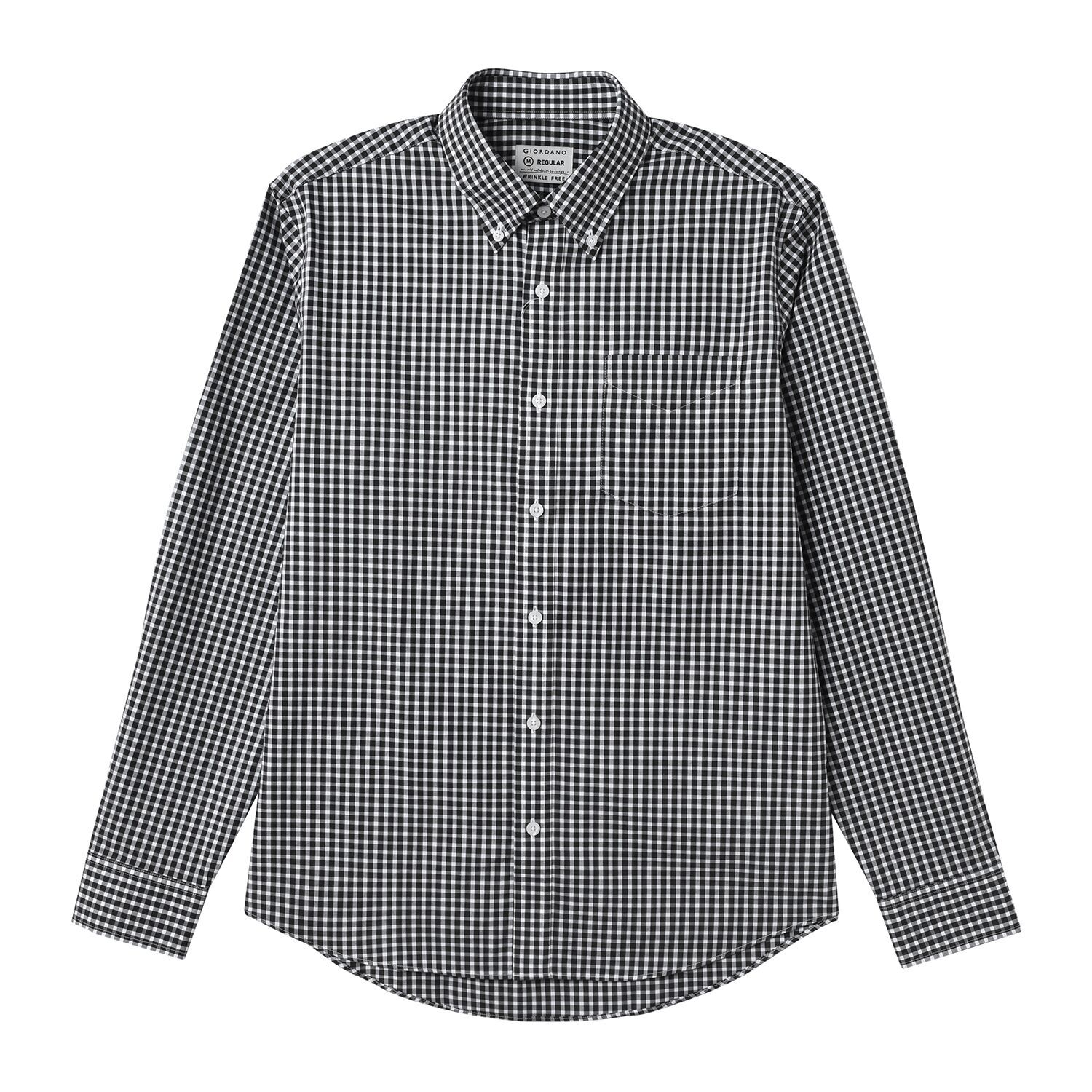 Men's Wrinkle-Free Long Sleeve Cotton Oxford Shirt