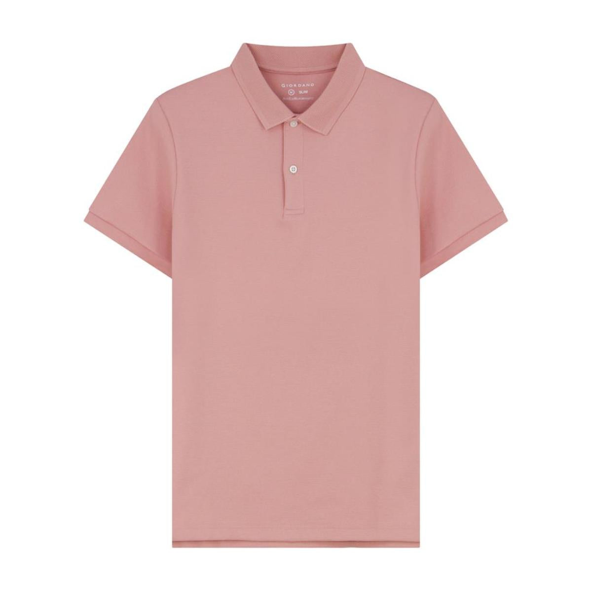 Men's Cotton Blend Waffle Knit Solid Polo