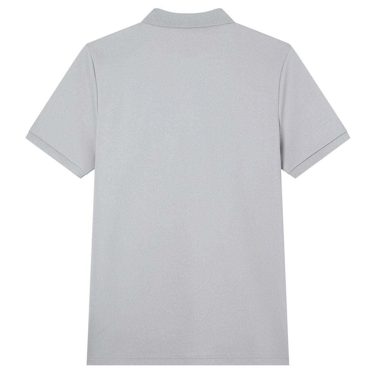 Men's Slim Fit Cool Touch Cotton Nylon Pique Flat Knit Collar Solid Polo