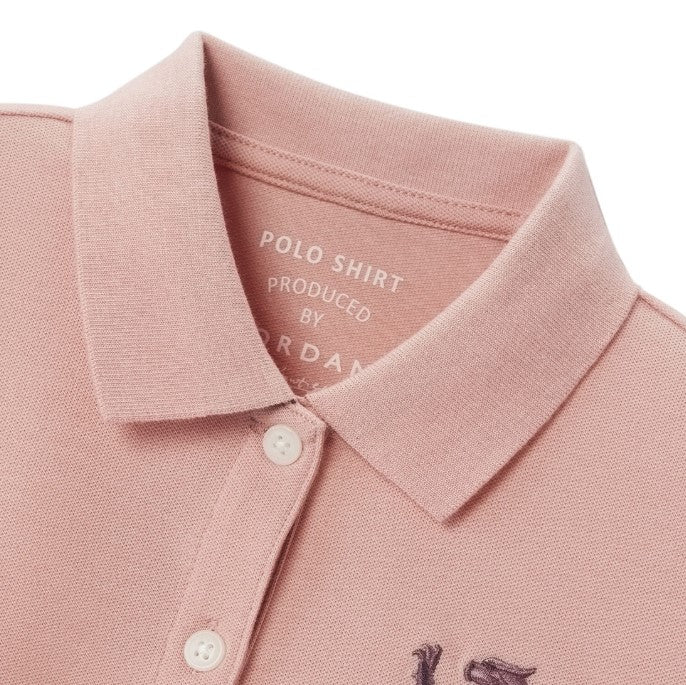 قميص بولو نسائي من القطن والليكرا بتطريز أسد ثلاثي الأبعاد