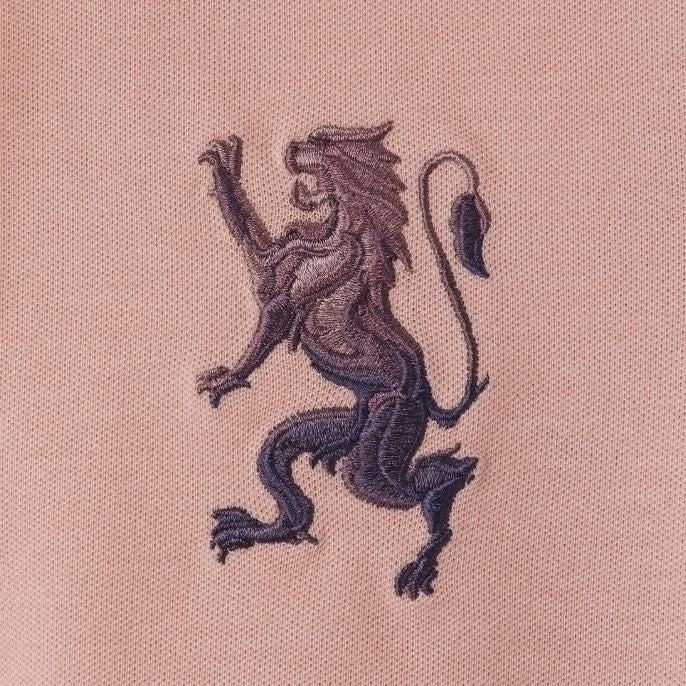 قميص بولو نسائي من القطن والليكرا بتطريز أسد ثلاثي الأبعاد