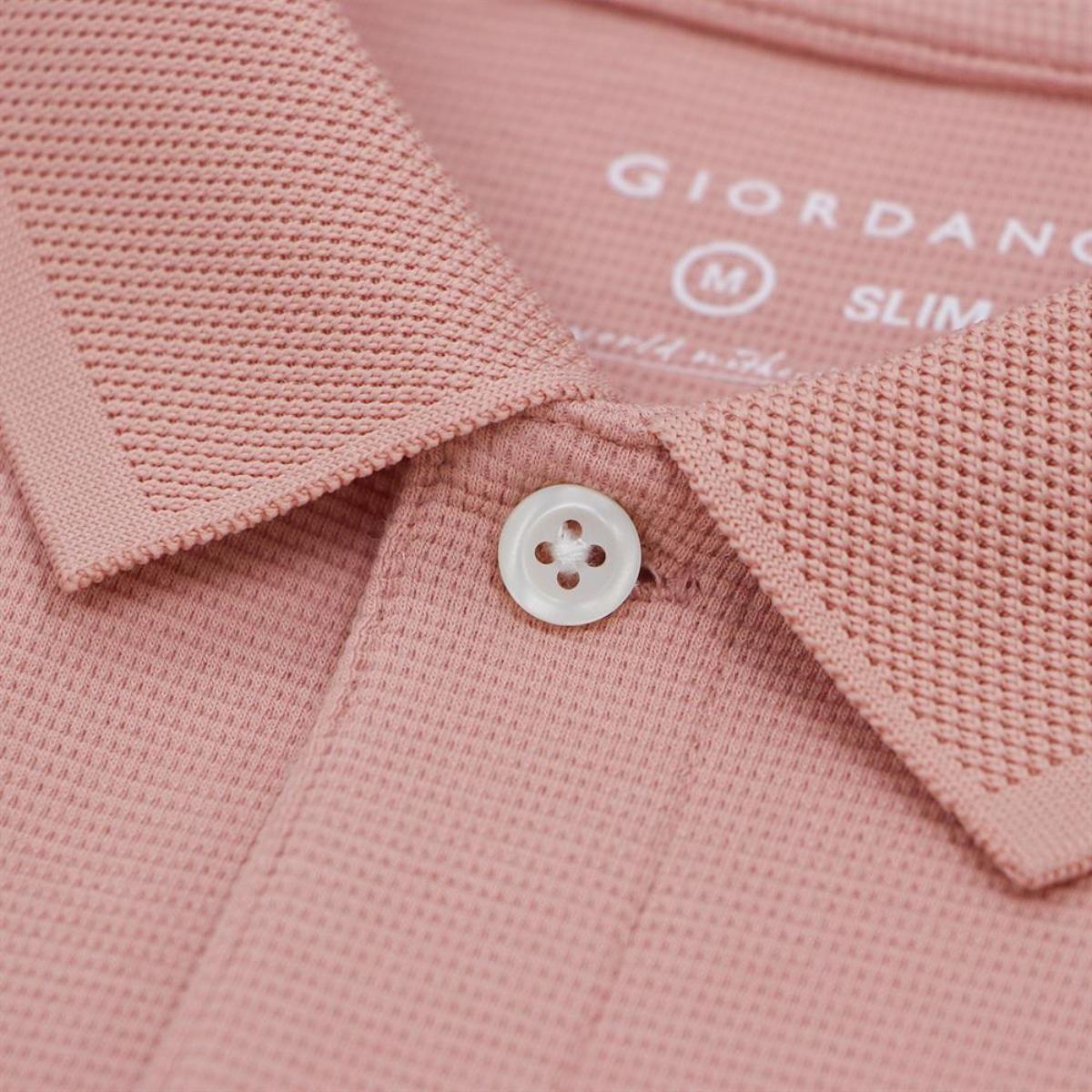 Men's Cotton Blend Waffle Knit Solid Polo