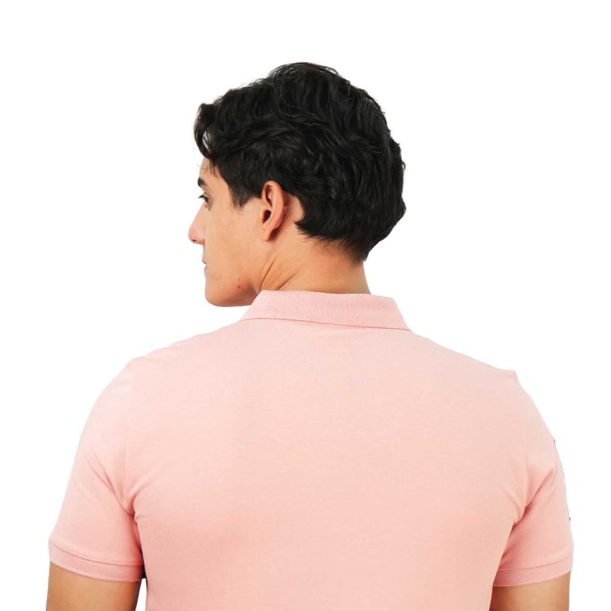 Men's Slim Fit Cotton Short Sleeve Napoleon Polo