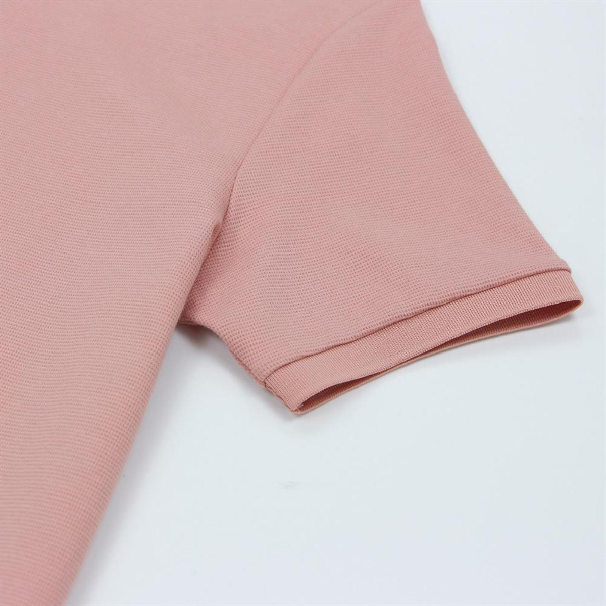 Men's Cotton Blend Waffle Knit Solid Polo