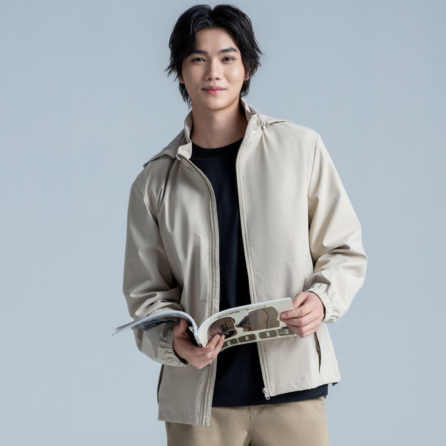 جاكيت سورونا للرجال مقاوم للرياح - سحاب كامل من البوليستر وخفيف الوزن