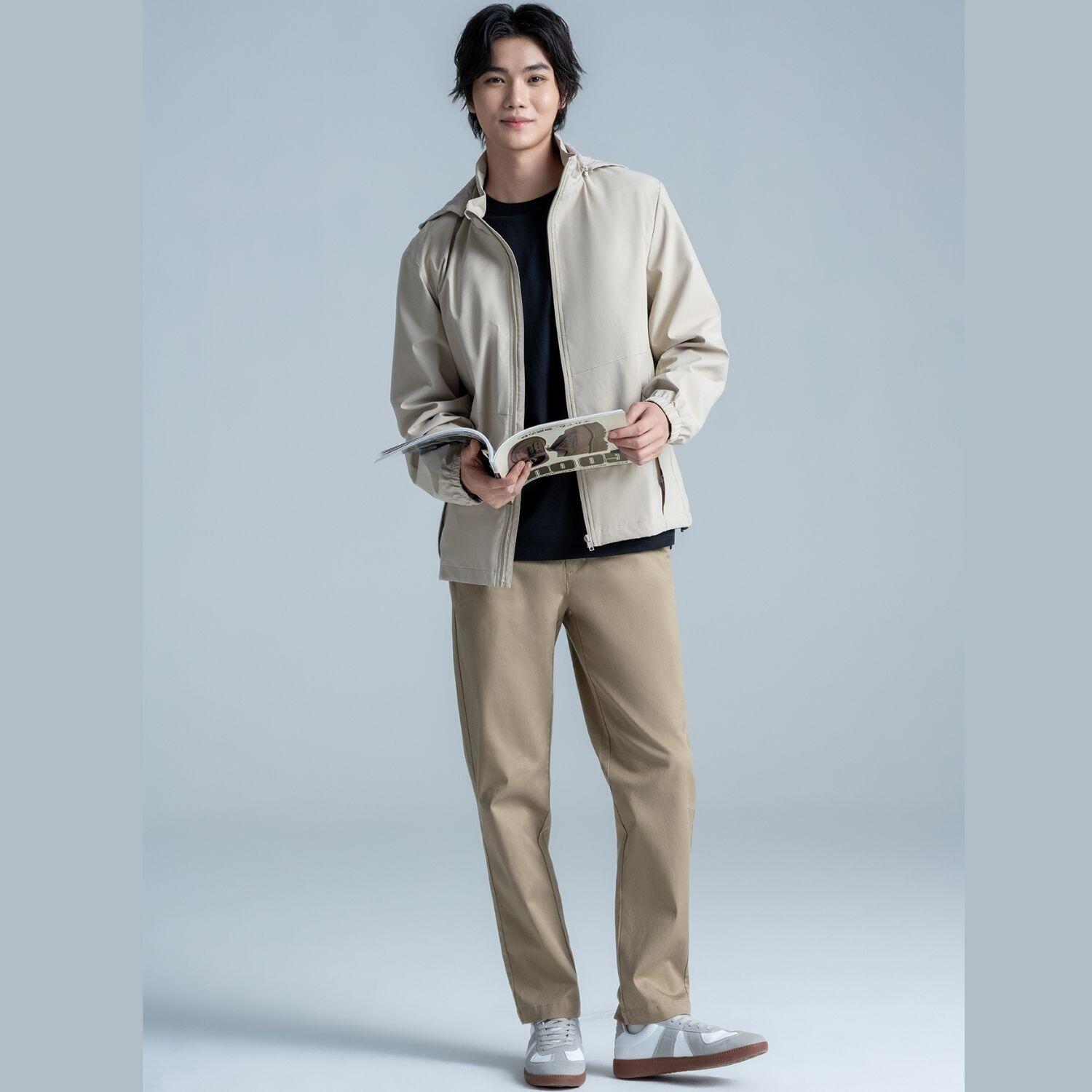 جاكيت سورونا للرجال مقاوم للرياح - سحاب كامل من البوليستر وخفيف الوزن