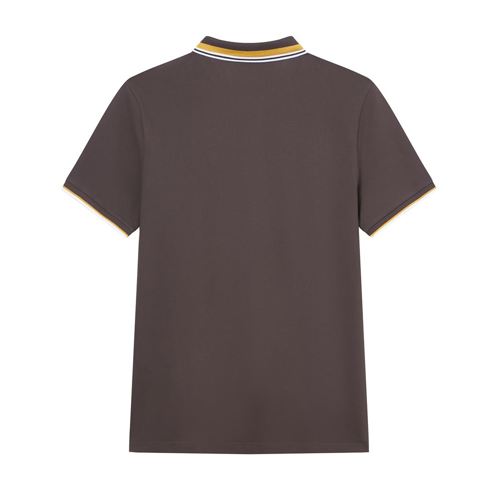 Men’S Slim Pique Polo With Contrast Collar & Signature Embroidery