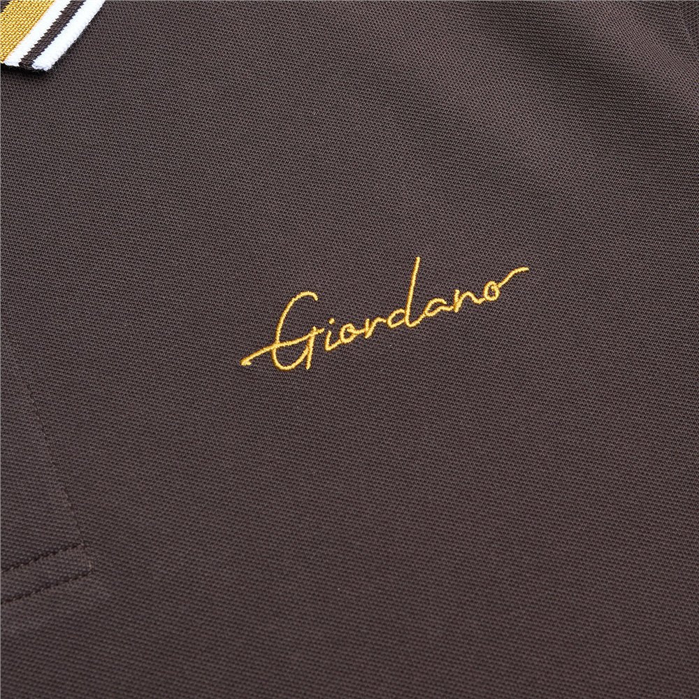 Men’S Slim Pique Polo With Contrast Collar & Signature Embroidery