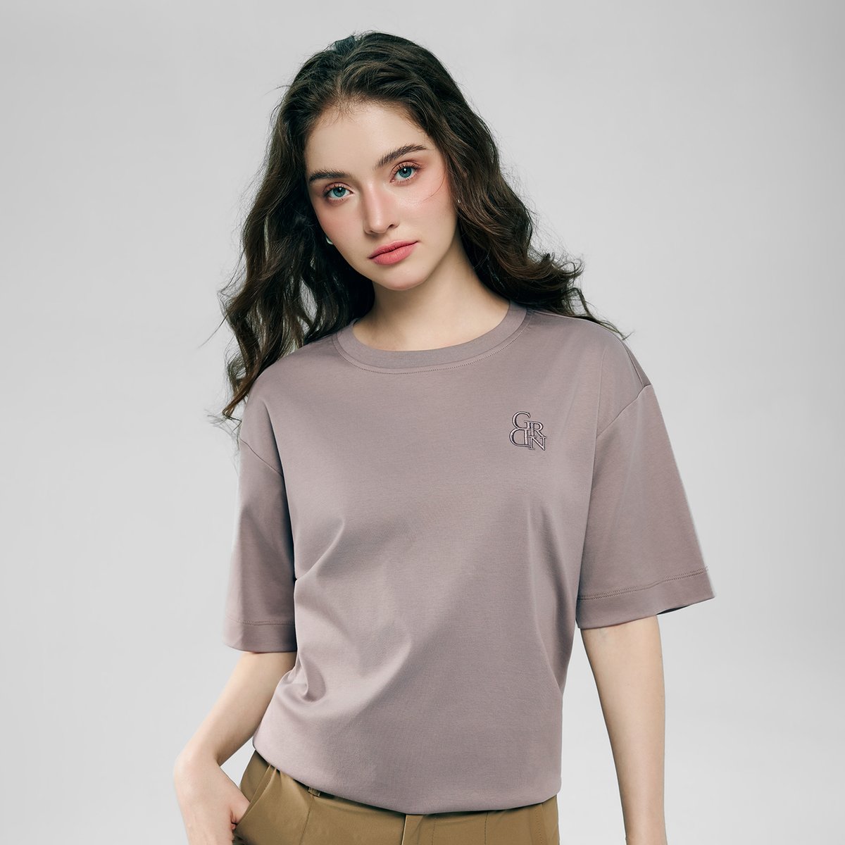Women's Embroidered Cotton Liquid Touch Tee