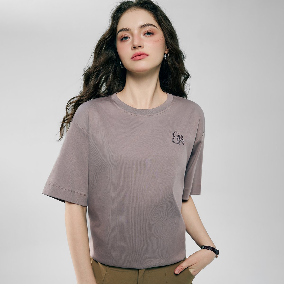 Women's Embroidered Cotton Liquid Touch Tee