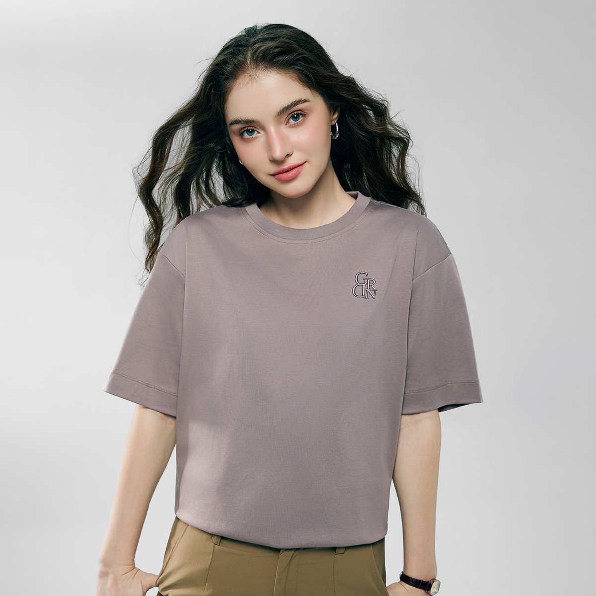 Women's Embroidered Cotton Liquid Touch Tee