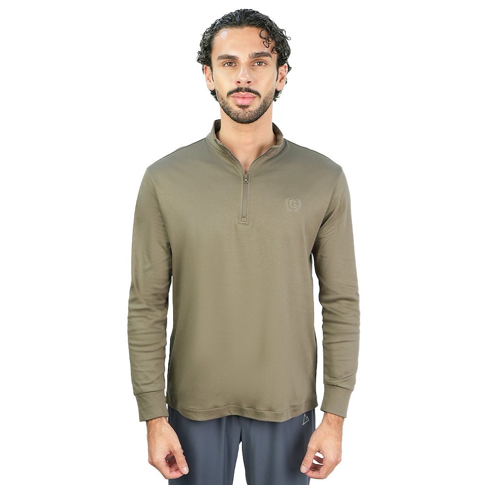 Men's Regular Liquid Touch Half-Zip Tee
