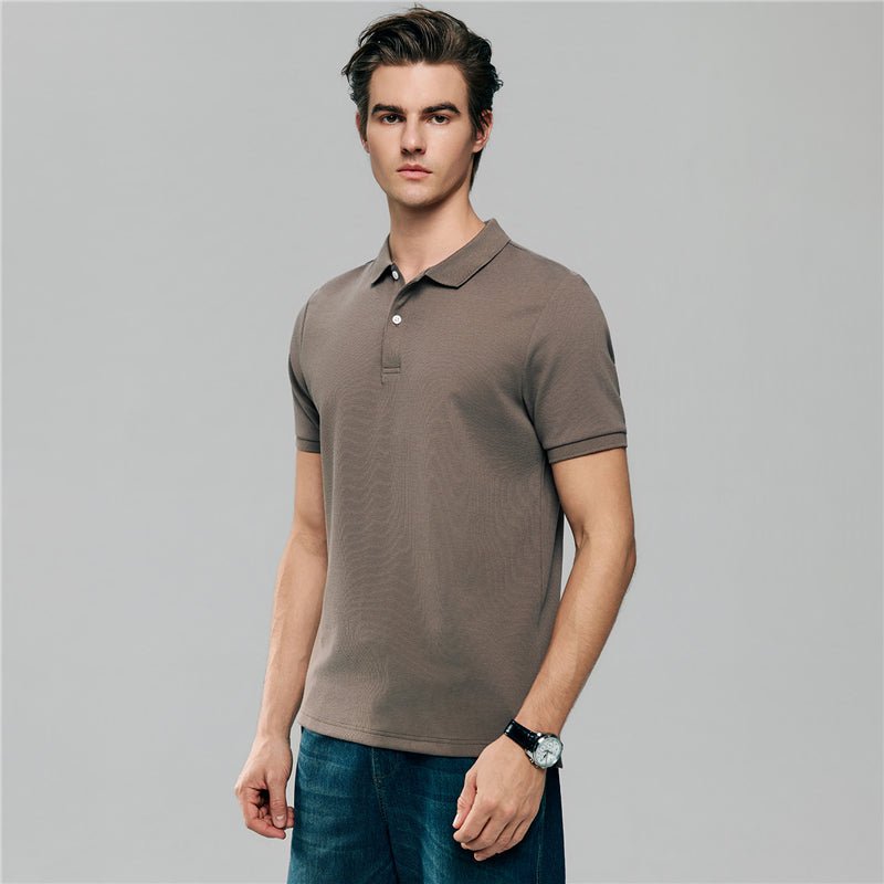 Men's Slim Waffle Knit Premium Polo