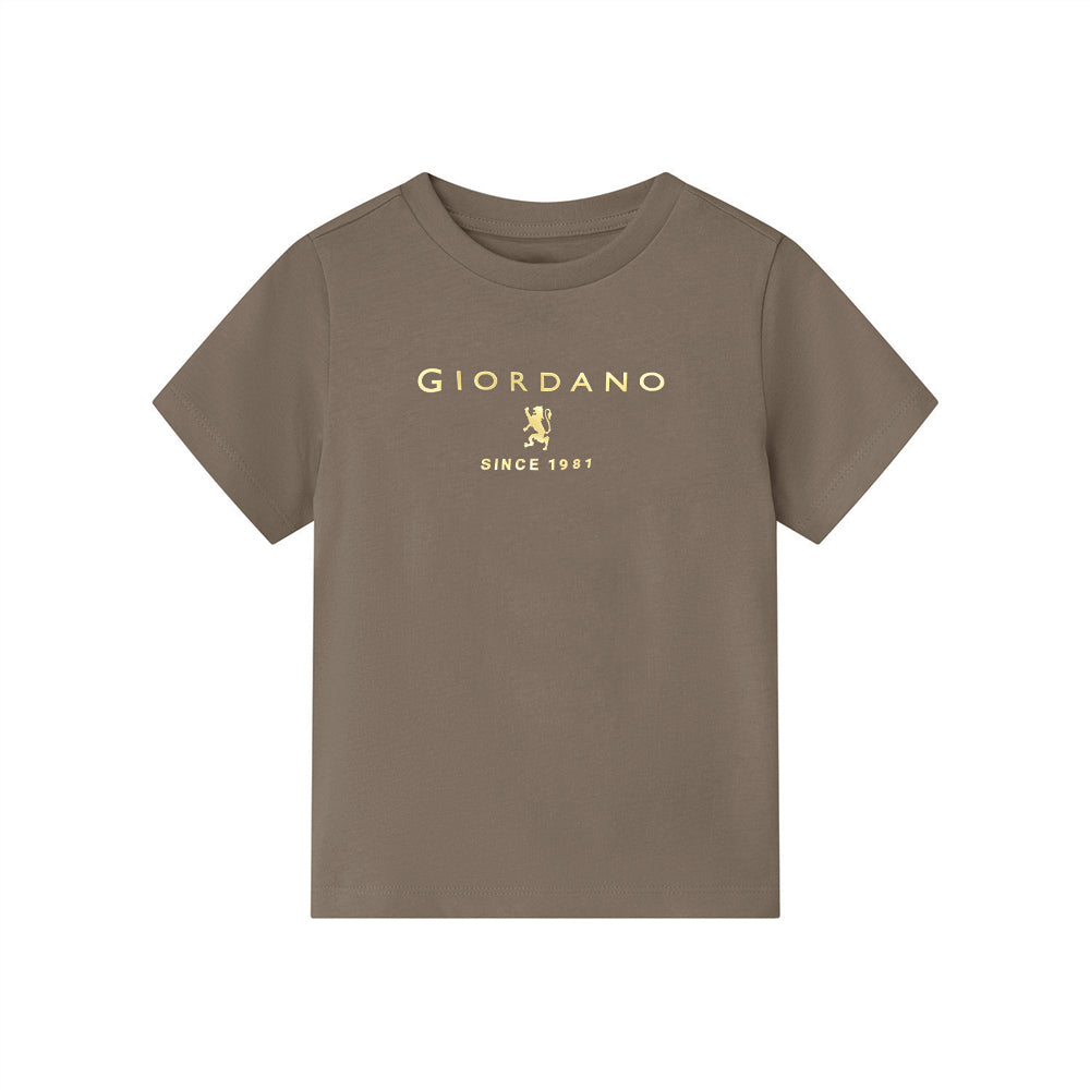 Kid's Regular Fit Cotton Crew Neck Printed Tee