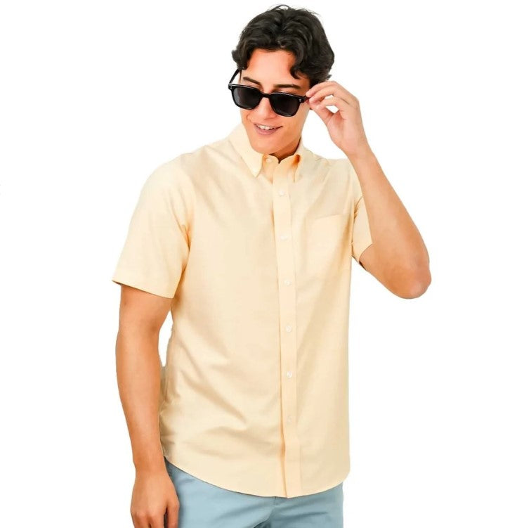 Men's Wrinkle-Free Short Sleeve Cotton Oxford Shirt