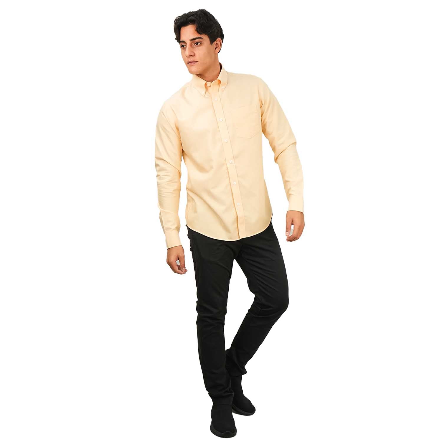 Men's Wrinkle-Free Cotton Oxford Long Sleeve Shirt