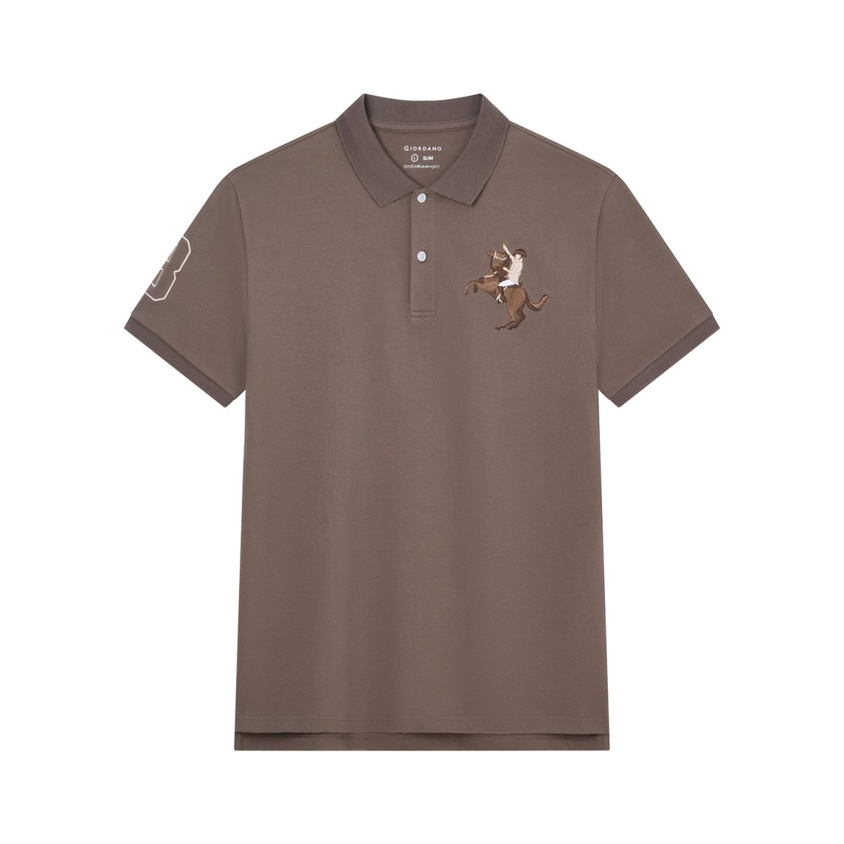 Men’s Slim Fit Napoleon Embroidery Lycra Pique Polo