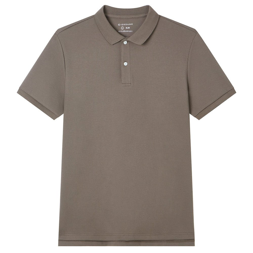 Men's Slim Waffle Knit Premium Polo