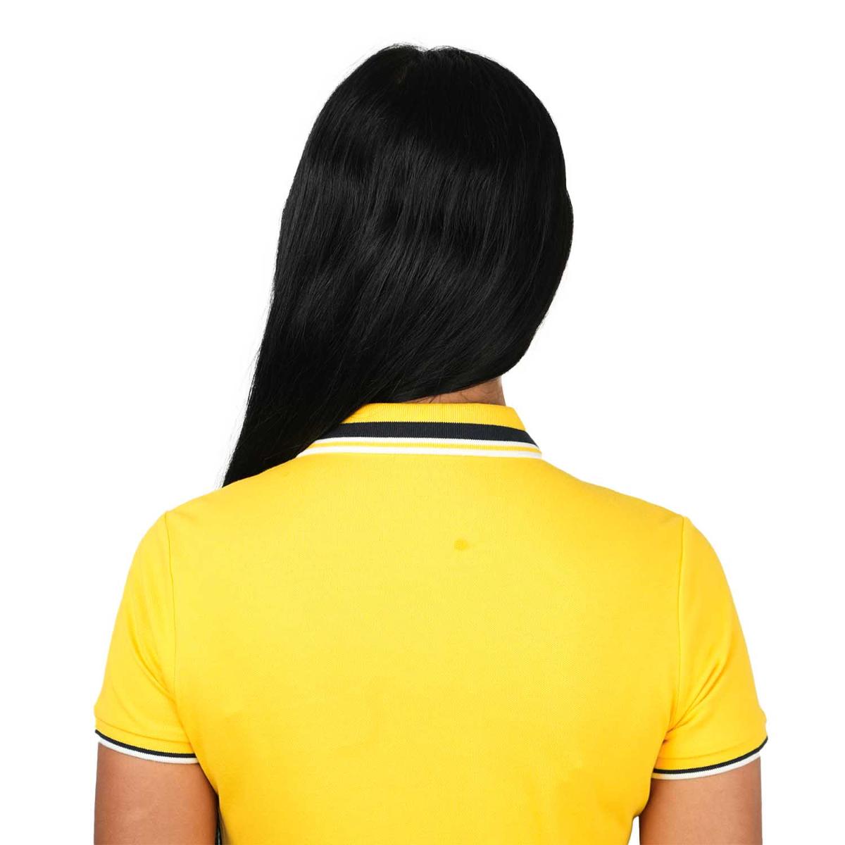 قميص بولو نسائي كلاسيكي من القطن بيكيه - قصة ضيقة، تفاصيل مطرزة