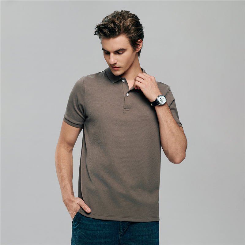 Men's Slim Waffle Knit Premium Polo