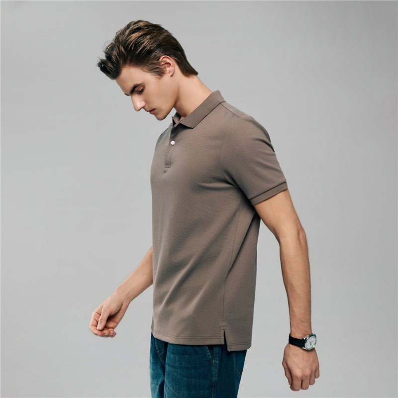 Men's Slim Waffle Knit Premium Polo