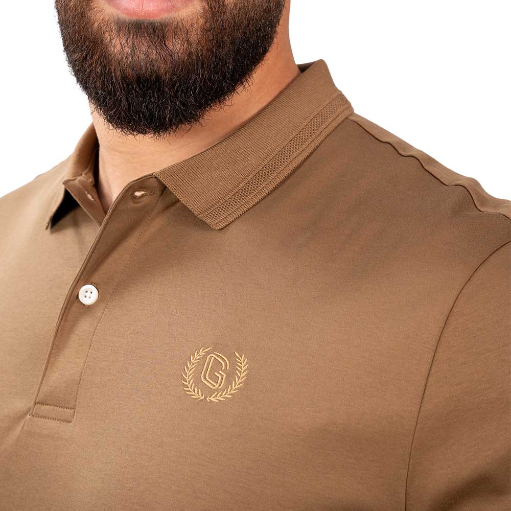 Men's Slim Fit Interlock Polo With Embroidery - Liquid Touch