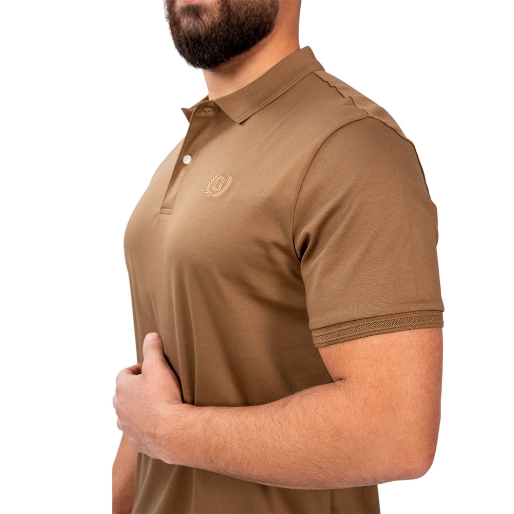 Men's Slim Fit Interlock Polo With Embroidery - Liquid Touch