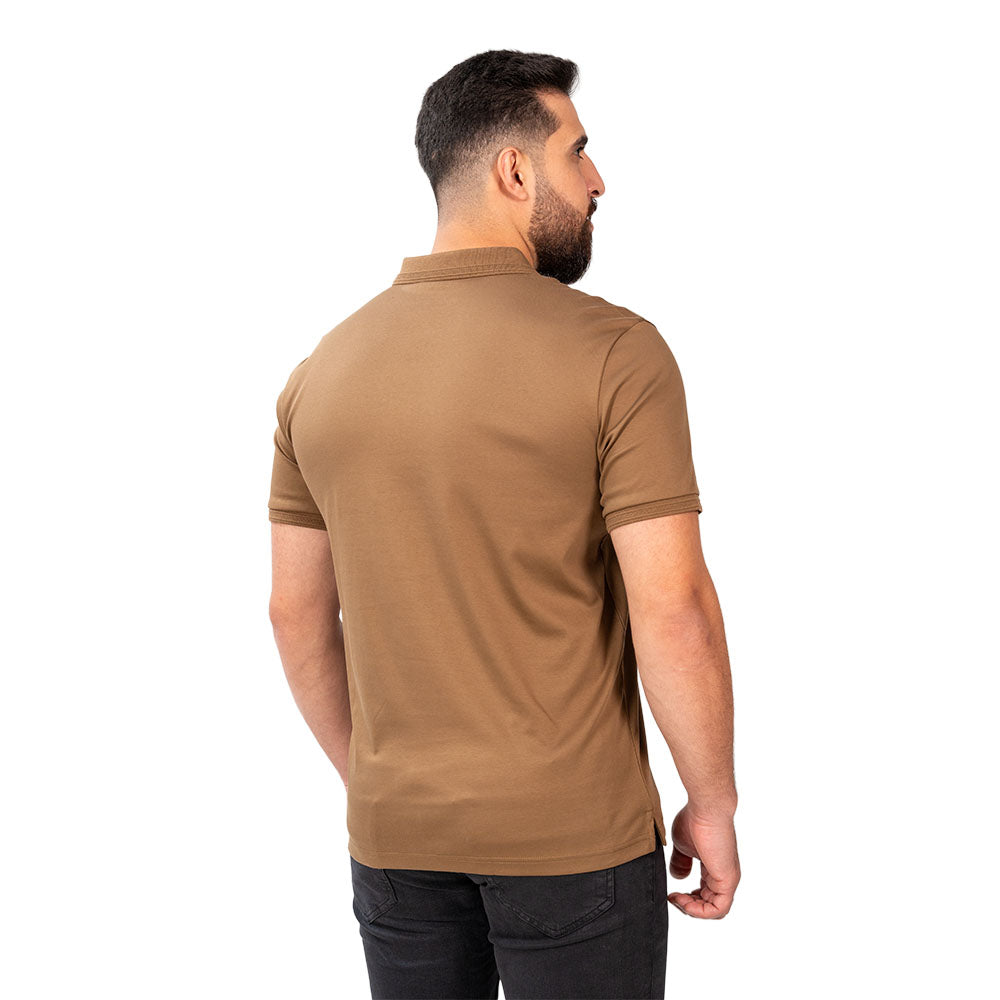 Men's Slim Fit Interlock Polo With Embroidery - Liquid Touch