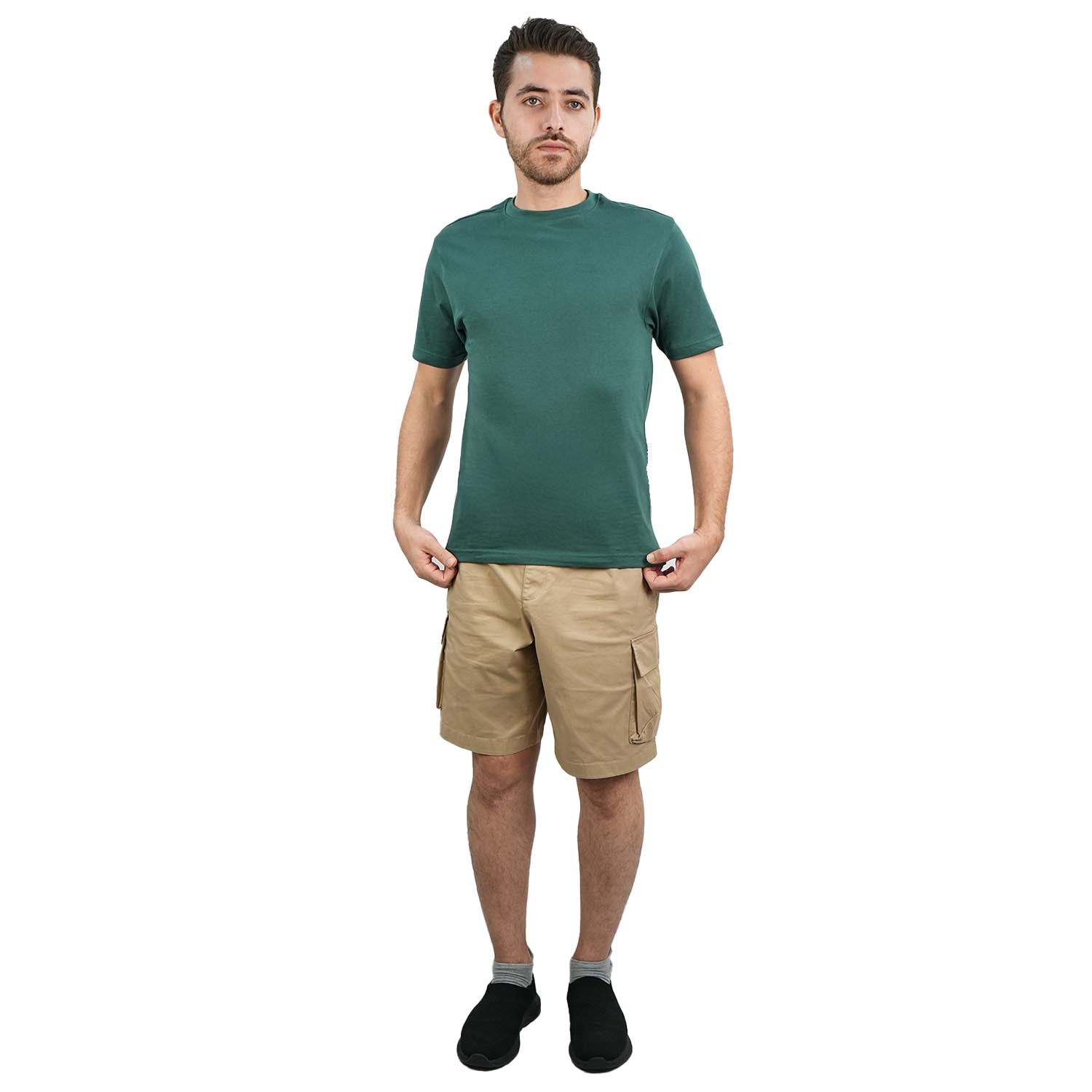 Men's Giordano Cotton Crewneck Slim Fit Tee - Short Sleeve