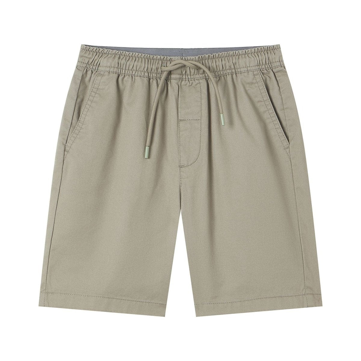 Kid's Cotton Twill Drawstring Shorts With Elastic Waist