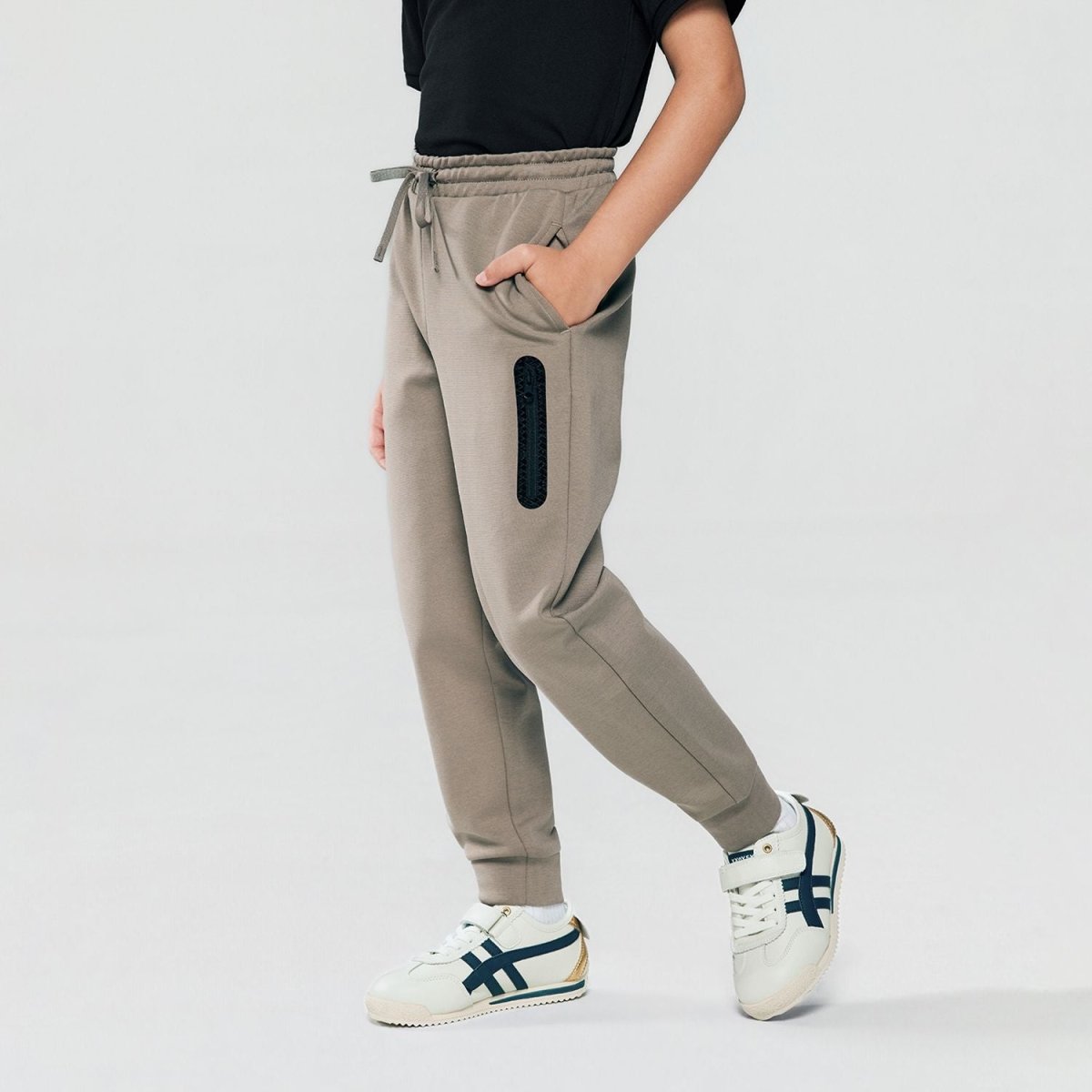 Junior's Interlock Regular Taper Elastic Waist Jogger